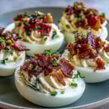 BLT Deviled Eggs Crispy Bacon