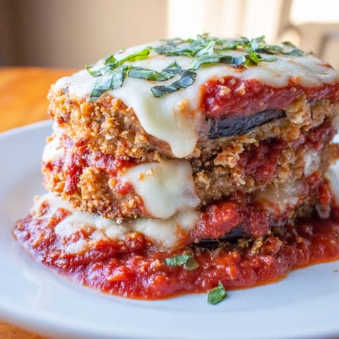 Crispy Breaded Eggplant Layers