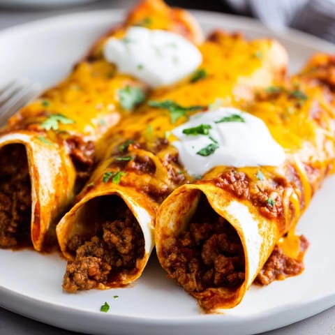 Beef Enchiladas with Cheese