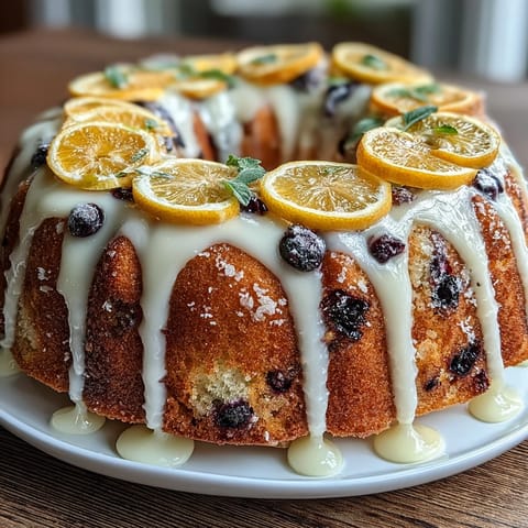 Lemon Blueberry Spring Cake