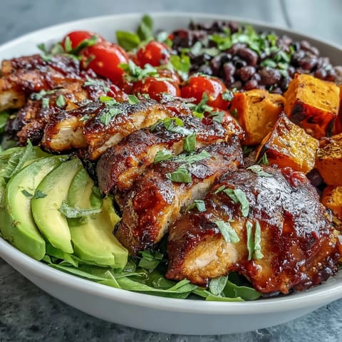 Healthy, vibrant BBQ chicken meal prep bowls ready for busy weeks.