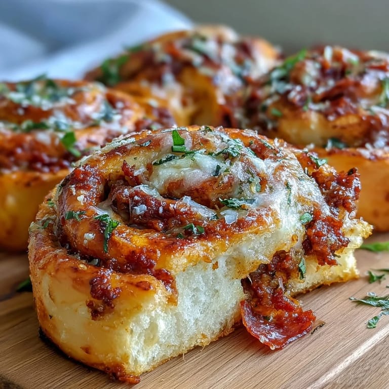 Easy meal prep Irresistible High Protein Pepperoni Pizza Rolls brushed with olive oil and herbs, perfect for a quick high-protein lunch.