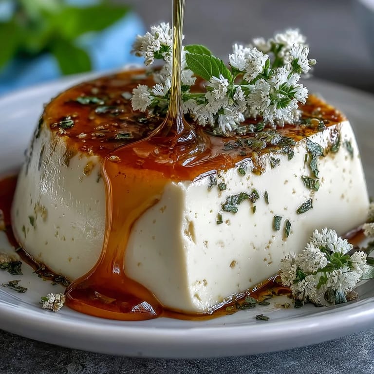 Elegant lavender honey panna cotta, a creamy spring dessert with a delicate floral note and smooth, melt-in-your-mouth consistency.
