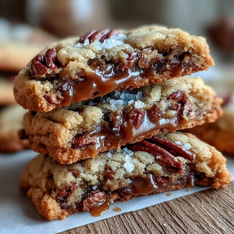 Buttery brown butter pecan cookies with toasted nuts and a hint of sea salt, perfect for dessert or gifting.