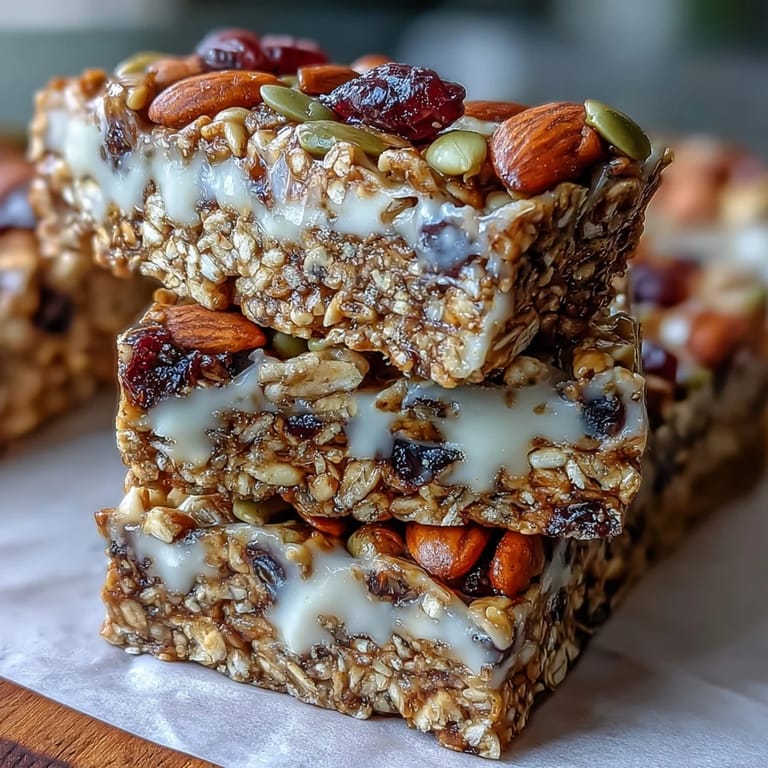 Nut-Free Granola Bars with Honey and Oats - Wholesome oat and seed bars sweetened with honey, studded with cranberries and chocolate for a satisfying nut-free treat.