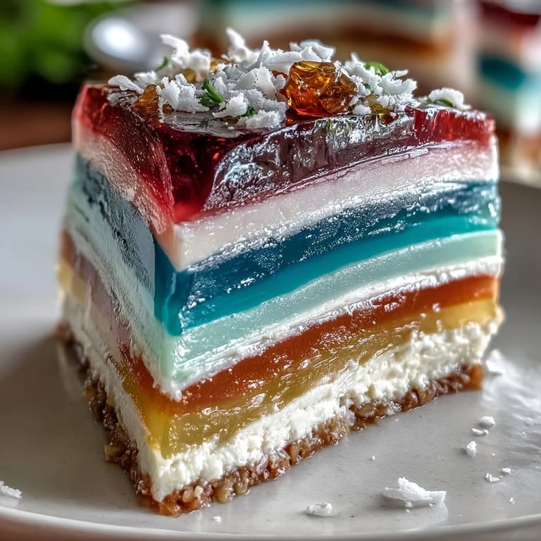 See our stunning Rainbow Jelly Cake, crafted with fresh coconut for dessert lovers.