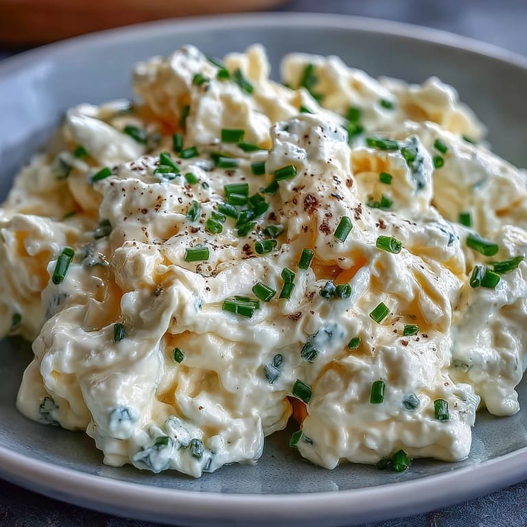Deliciously soft cottage cheese scrambled eggs, a quick, healthy American breakfast.